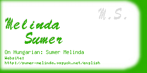 melinda sumer business card